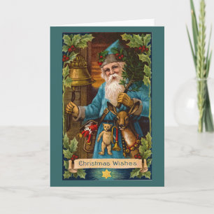 Weihnachtswünsche Vintage-Feiertags-Kunst Feiertagskarte