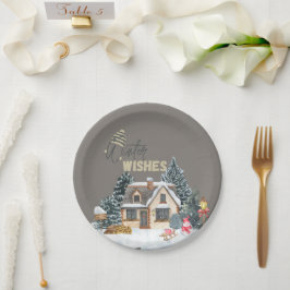 Weihnachtswünsche Weihnachtsgeschenk für Wein zur Pappteller