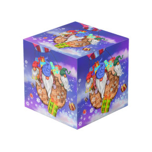 Weihnachtswürfel Gnomes Flying gibt Geschenke Würfel