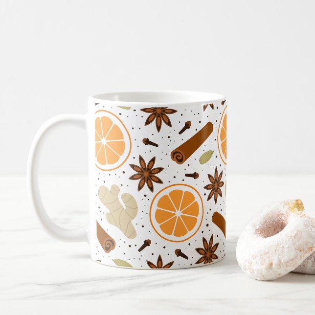 Weihnachtswürze Kaffeetasse (Mit Donut)