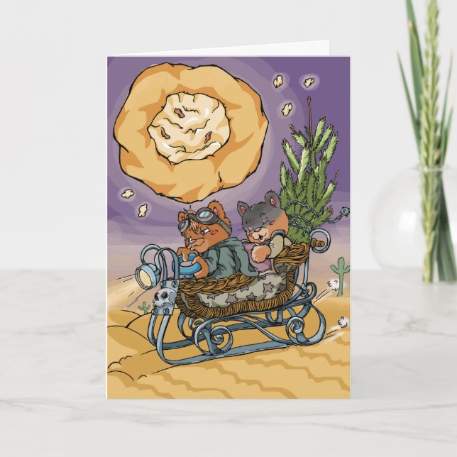 Weihnachtswütendes maximales feiertagskarte (Vorderseite)