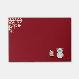 WeihnachtsYeti Post-it Klebezettel