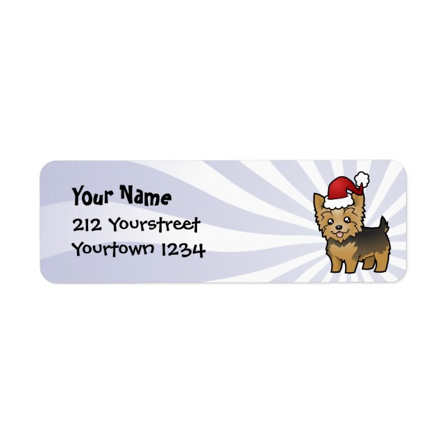 Weihnachtsyorkshire-Terrier (kurzes Haar mit (Vorne)