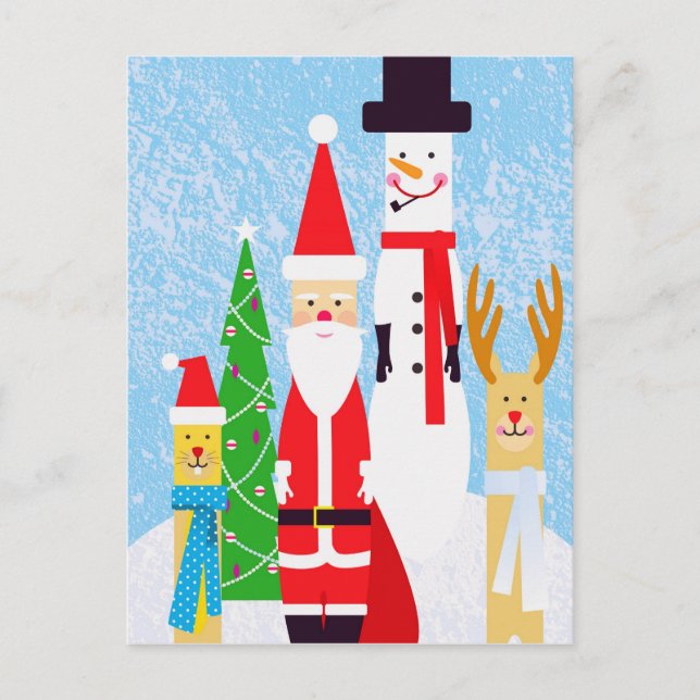 Weihnachtszahlen Feiertagspostkarte (Vorderseite)