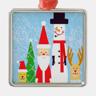 Weihnachtszahlen Silbernes Ornament