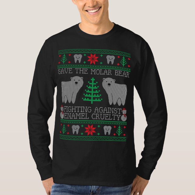 Weihnachtszahnärztin Dentalhygienin Ugyling T-Shirt (Vorderseite)