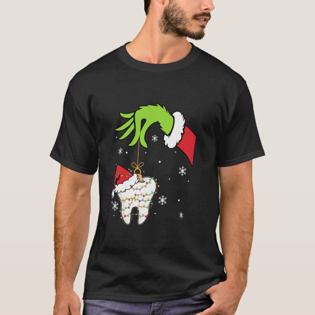 Weihnachtszahnärztin Zahnarzt Zahnärztin Teeth Paj T-Shirt (Vorderseite)