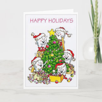 Weihnachtszähne - Linsenkarte Feiertagskarte