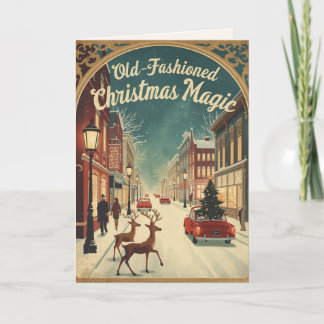 Weihnachtszauber alter Zeiten; Festliche Grüße Feiertagskarte