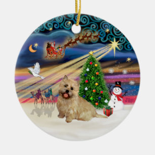 Weihnachtszauber - Cairn Terrier (wheaten 13) Keramik Ornament