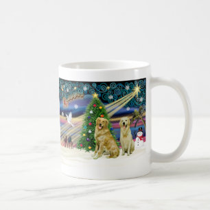 Weihnachtszauber Golden Retriever (zwei) Tasse
