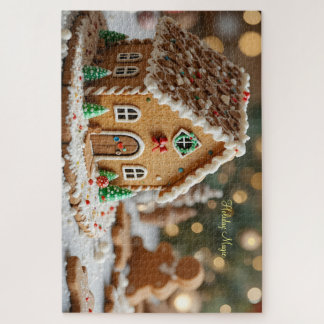 Weihnachtszauber in einem Zuckerhäuschen Puzzle
