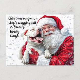 Weihnachtszauber ist der wedelnde Schwanz eines Hu Feiertagspostkarte