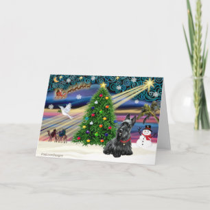 Weihnachtszauber Schottischer Terrier 2B Feiertagskarte