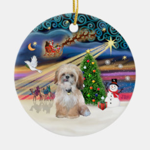 Weihnachtszauber - Shih Tzu (P) Keramikornament