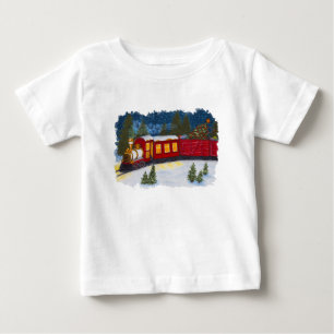 Weihnachtszauber Vintage Rote Dampfzug T-Shirt
