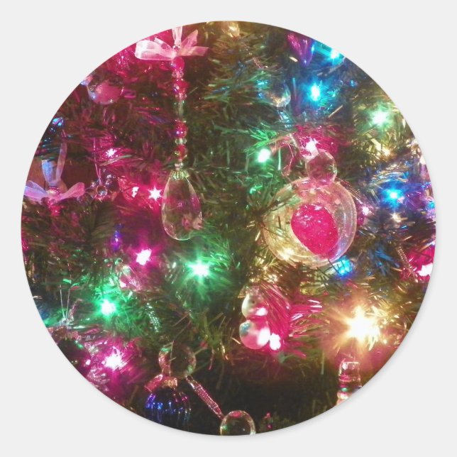Weihnachtszaubersticker Runder Aufkleber (Vorderseite)