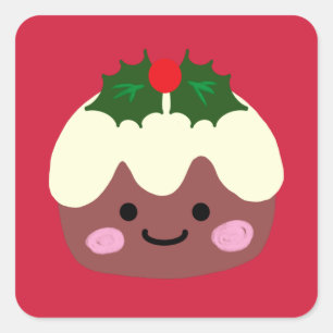 Weihnachtszeit 1 quadratischer aufkleber