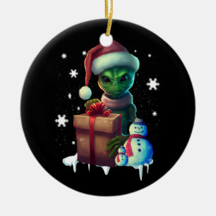 Weihnachtszeit Alien Santa Science Fiction Außenwe Keramik Ornament