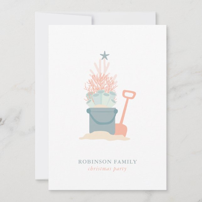 Weihnachtszeit an der Küste - Party Einladung (Vorderseite)