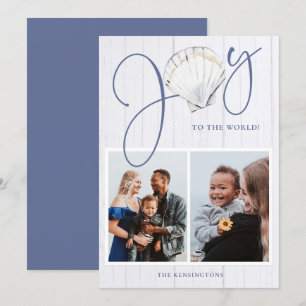 Weihnachtszeit an der Küste Seashell Holiday 2 Fot Feiertagskarte