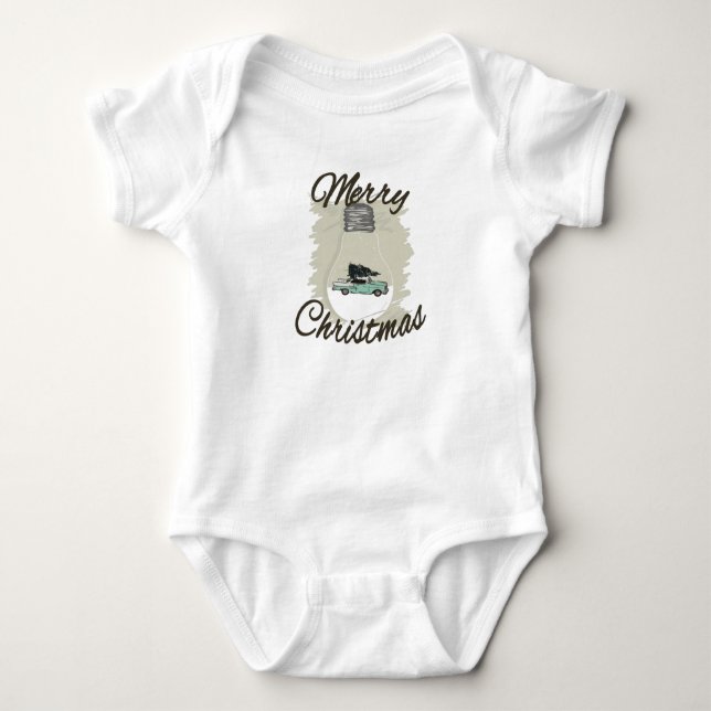 Weihnachtszeit Baby Strampler (Vorderseite)