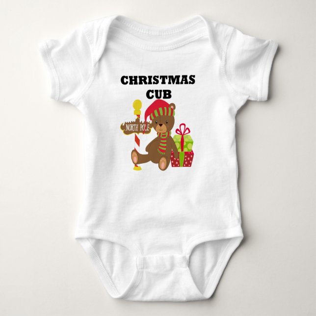 Weihnachtszeit Baby Strampler (Vorderseite)