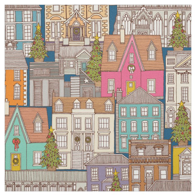 Weihnachtszeit blauer Multi Stoff (Muster)