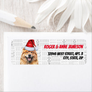 Weihnachtszeit Chow Santa Dog Rücksendeadresse