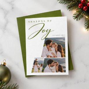Weihnachtszeit der Freude Elegante Schrift 3 Foto Feiertagskarte