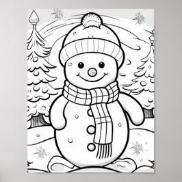 Weihnachtszeit-Farbplakat Poster