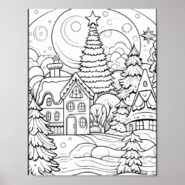 Weihnachtszeit-Farbplakat Poster