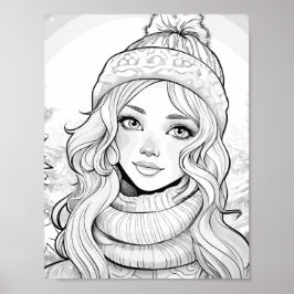 Weihnachtszeit-Farbplakat Poster