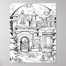 Weihnachtszeit-Farbplakat Poster