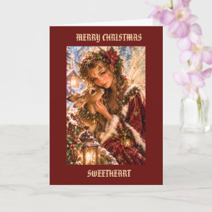 Weihnachtszeit – Fee und Rehkitz Weihnachten (SCHA Karte