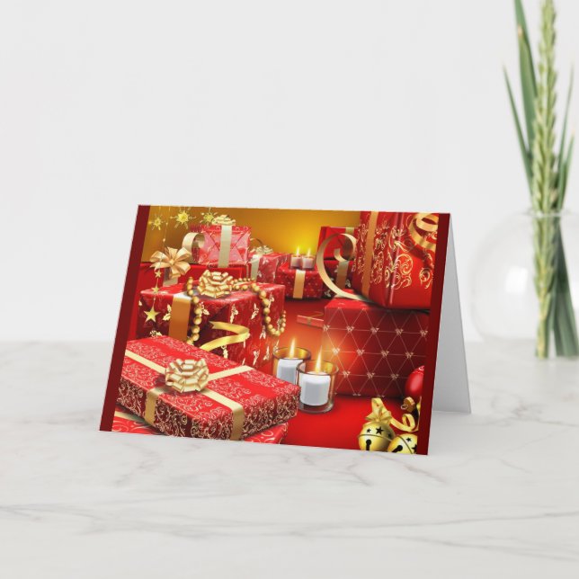 Weihnachtszeit Feiertagskarte (Vorderseite)