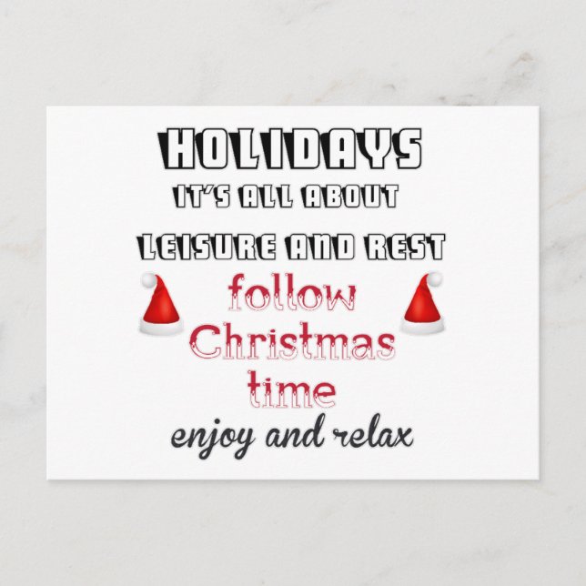 Weihnachtszeit Feiertagspostkarte (Vorderseite)