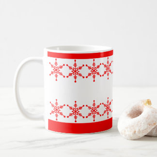 Weihnachtszeit Festliche Snowflake Tasse. Kaffeetasse