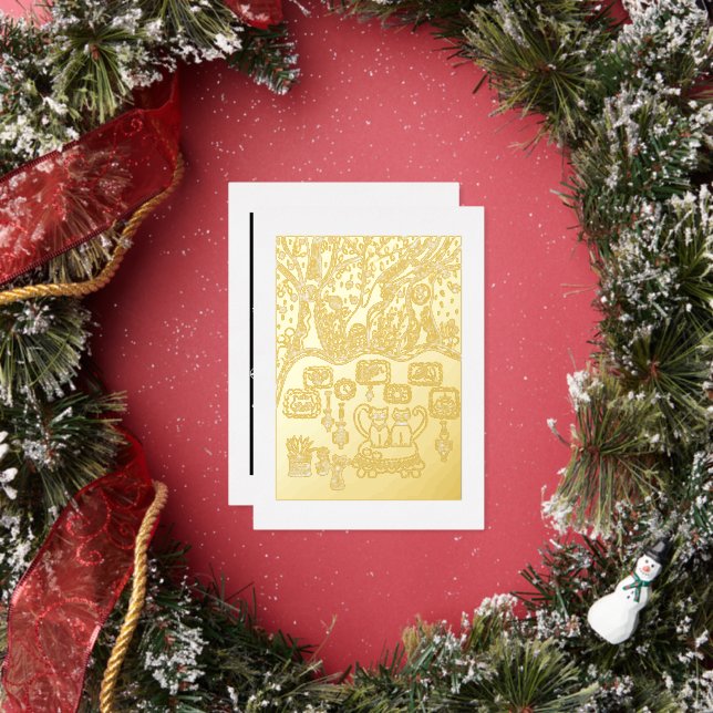 Weihnachtszeit Folien Feiertagskarte (Insitu)