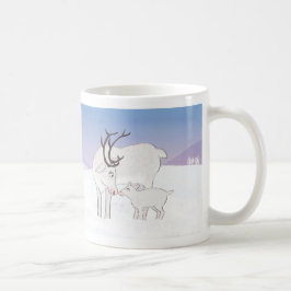 Weihnachtszeit für Mutter und Rentiere Kaffeetasse