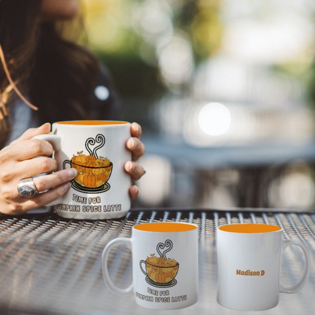 Weihnachtszeit für Pumpkin Gewürz Latte Individuel Zweifarbige Tasse (Von Creator hochgeladen)