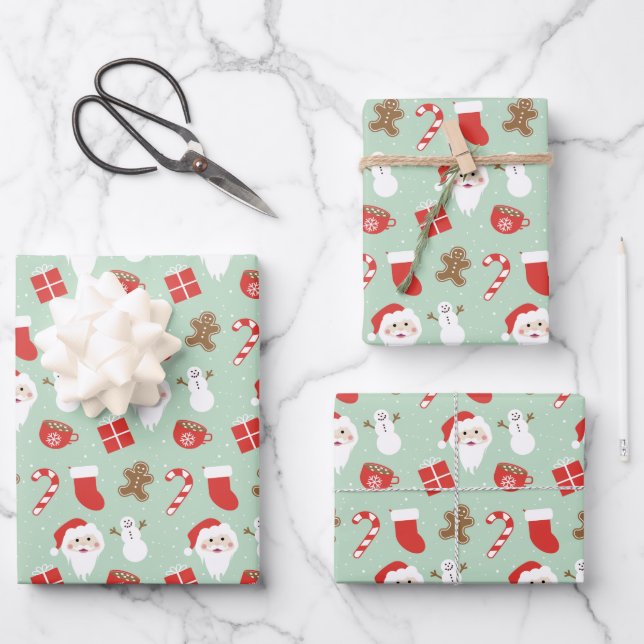 Weihnachtszeit   geschenkpapier set (Vorderseite)