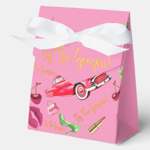 Weihnachtszeit Glam Rosa & Grün Holiday Geschenkschachtel
