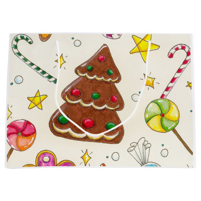 Weihnachtszeit Große Geschenktüte (Vorderseite)