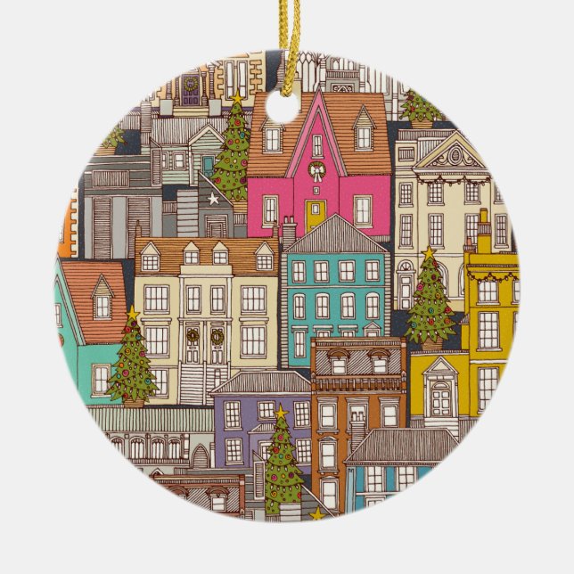 Weihnachtszeit Keramik Ornament (Vorne)