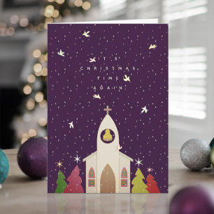 Weihnachtszeit Kirchen-Weihnachtskarte Feiertagskarte
