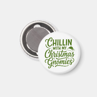 Weihnachtszeit mit meinen Weihnachtsgnomen - Feier Magnet