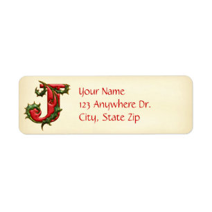 Weihnachtszeit-Monogramm J