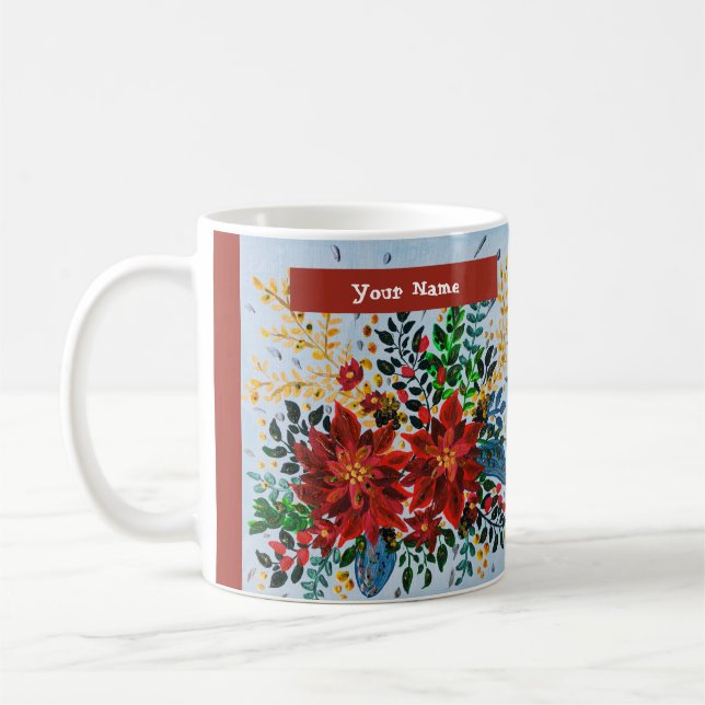 Weihnachtszeit (Name hinzufügen) Kaffeetasse (Links)