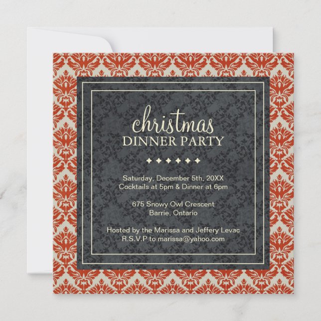 Weihnachtszeit-Party Einladung (Vorderseite)